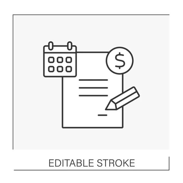 Document line icon — Stock Vector