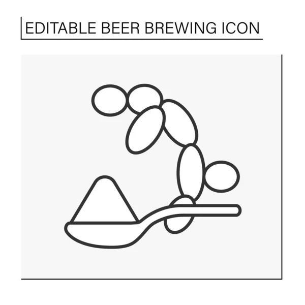 Brewer yeast line icon — Vetor de Stock