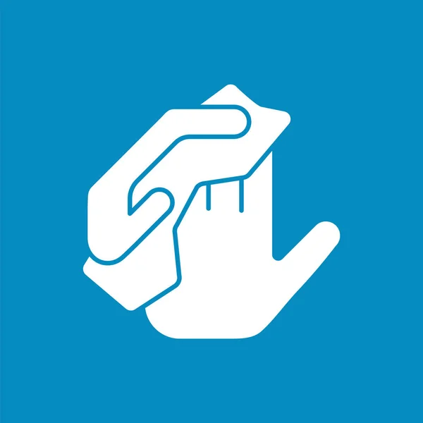 Hand washing glyph icon — Stock Vector