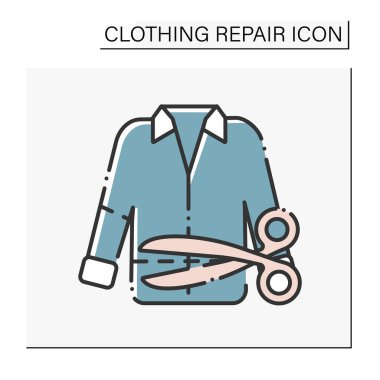 Büyük boy gömlek rengi simgesi