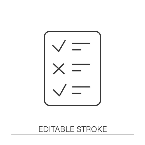 Pictogram van de lijn van de enquête — Stockvector