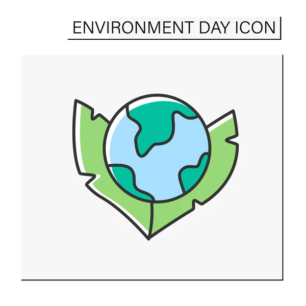 Ökológia színe ikon — Stock Vector