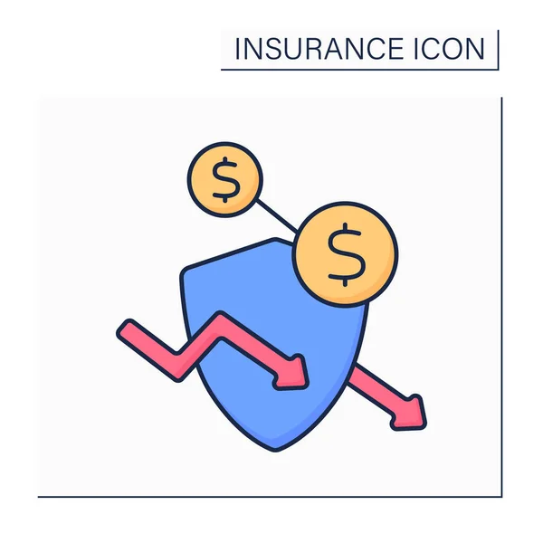 Consequential loss color icon — Vector de stock