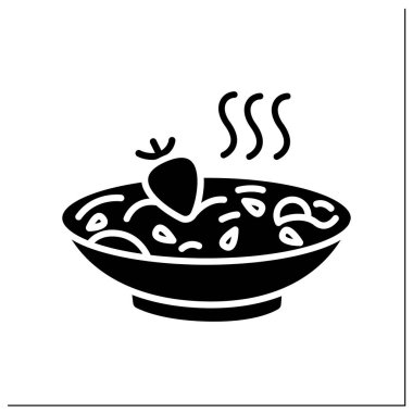 Sıcak yulaf ezmesi simgesi