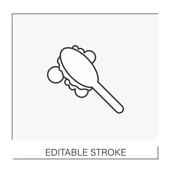 Icono de línea de cepillo — Vector de stock