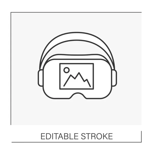 Goggles line icon — Stock Vector