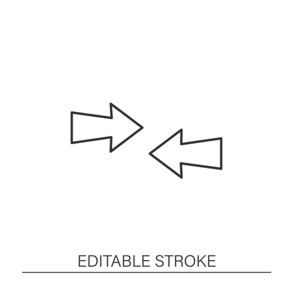 Pijlen lijn pictogram — Stockvector