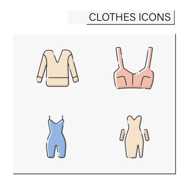 Giysi renk simgeleri ayarlandı