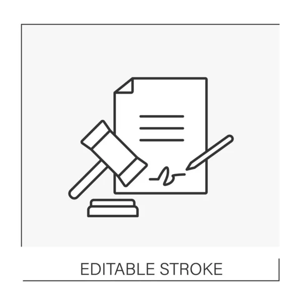 Document line icon — Stock Vector