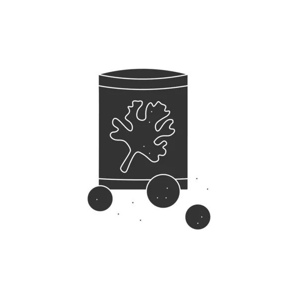 Glyphe de coriandre icône — Image vectorielle