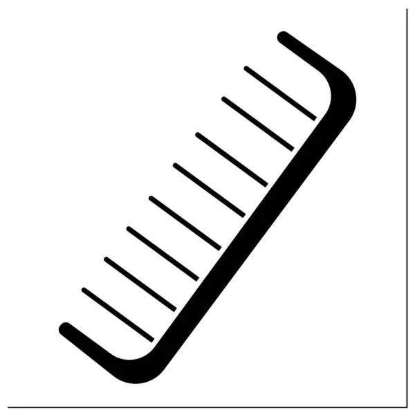 Glyphen-Symbol aus Kamm — Stockvektor