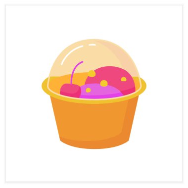 Dondurma düz simgesi