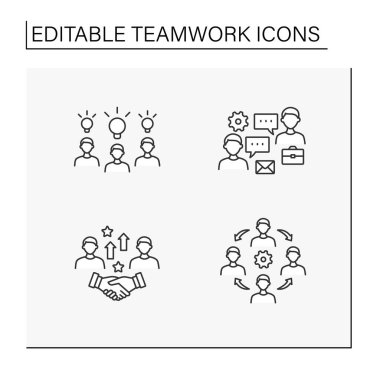 Takım çalışması satır simgeleri ayarlandı