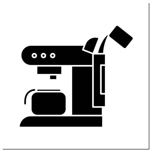 Ikone Der Kaffeemaschine Kleine Elektrische Maschine Zur Zubereitung Frischer Heißgetränke — Stockvektor