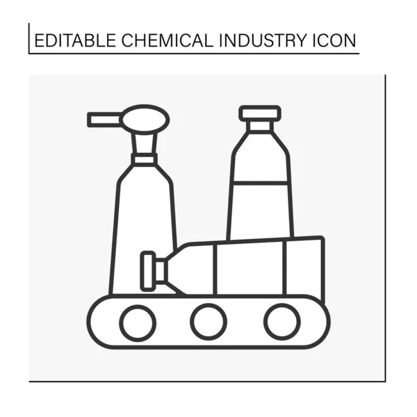 Pinturas Icono Línea Producción Fabricación Herramientas Pintura Concepto Industria Química — Vector de stock