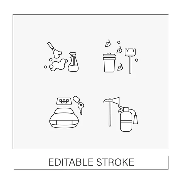 성적은 나타낸다 직업은 다양하다 일러스트레이션 Editable Stroke — 스톡 벡터