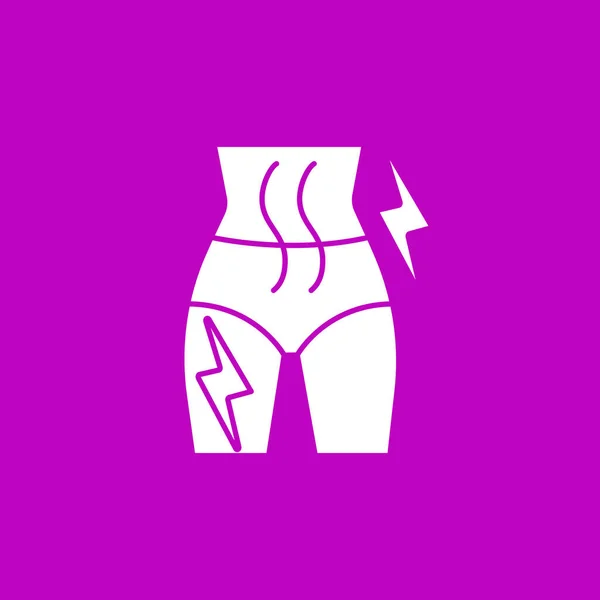 Premenstrual Syndrome Glyph Icon Pain Stomach Uterus Ready Menstruation Menstruation — Vector de stock