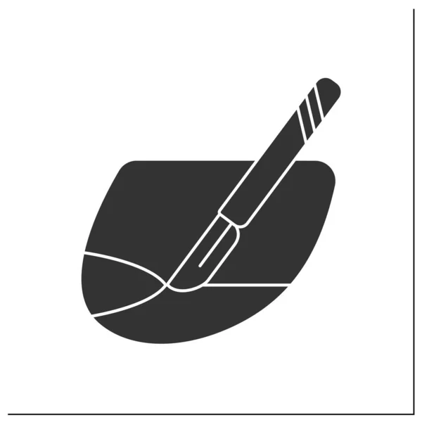 Scalpel Glyph Icon Small Knife Surgeon Medical Devices Concept Filled — Vettoriale Stock