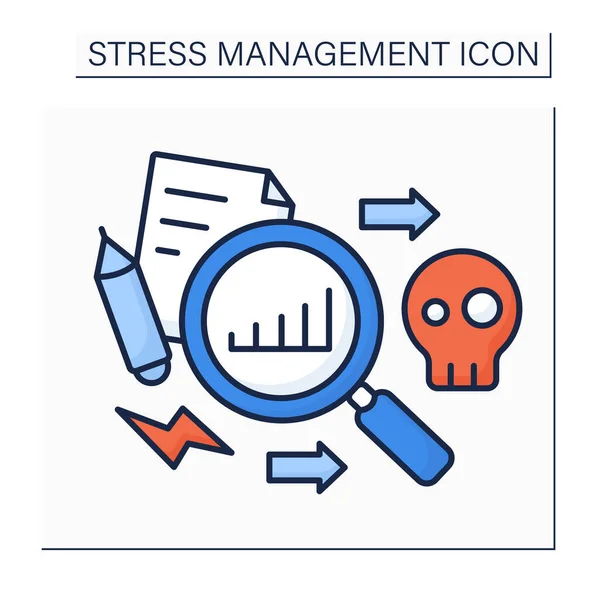 Predictable Stressors Color Icon Expected Stress Mental Health Concept Isolated — Wektor stockowy