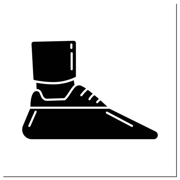 Обувь Покрывает Иконку Знака Гигиена Средства Индивидуальной Защиты Медицинская Концепция — стоковый вектор