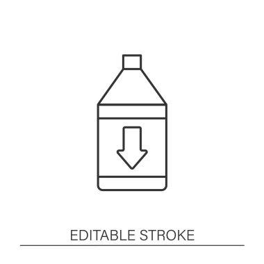  Plastik geri dönüşüm çizgisi simgesi. Plastik atıkları geri dönüştürüyorum. Doğa koruma. Geri dönüştürülmüş materyal konsepti. İzole vektör çizimi. Düzenlenebilir vuruş