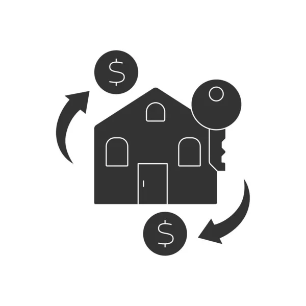 Investieren Sie Glyphen Symbol Cashflow Immobiliengeschäft Finanzkompetenzkonzept Gefülltes Flachschild Isolierte lizenzfreie Stockvektoren