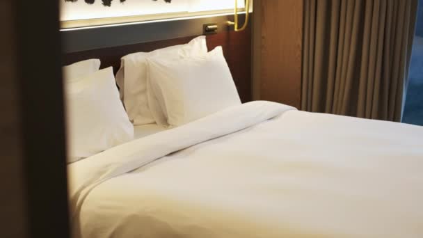 Close View Hotel Bedroom Istanbul Footage — Stock Video