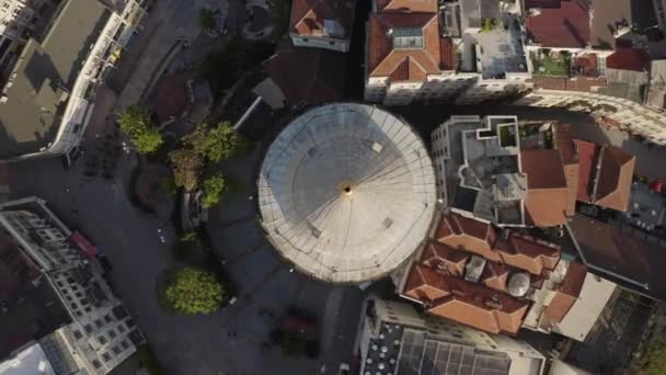 Stanbul Daki Galata Kulesi Nin Havadan Görünüşü Türkiye Görüntüsü — Stok video