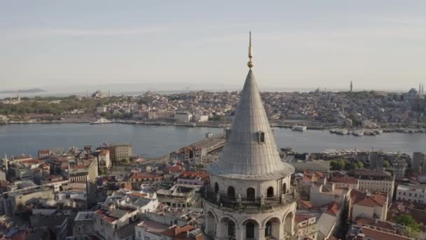 Vue Aérienne Tour Galata Istanbul Images Turquie — Video