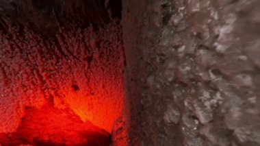View of salt cave in Igdir. 4K Footage in Turkey