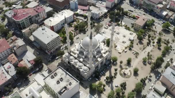 Aerial View Merkez Ulu Mosque Igdir Footage Turkey — Stok Video