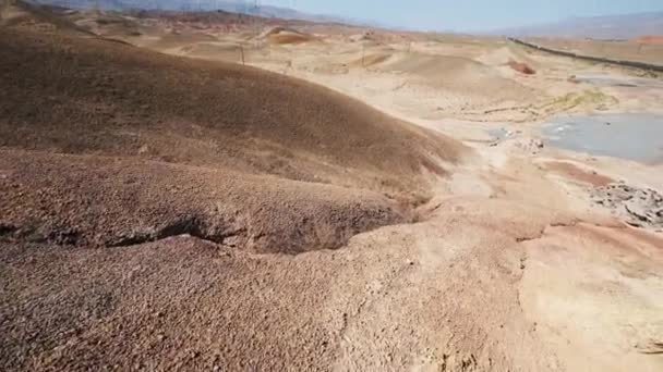 Aerial View Rainbow Hills Igdir Footage Turkey — Vídeos de Stock