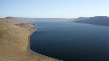 Aerial view of Balik Gol in Igdir. 4K footage in Turkey