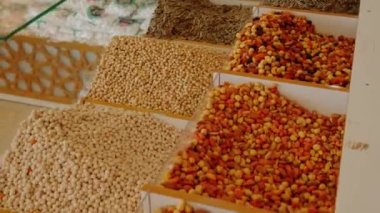 close-up view of roasted chickpea.