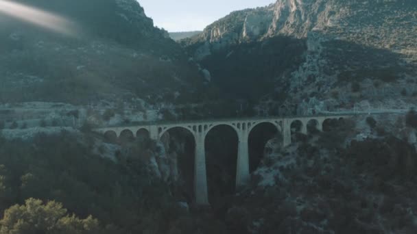 Luftaufnahme Der Varda Brücke Adana Filmmaterial Der Türkei — Stockvideo