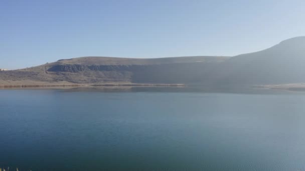 Letecký Pohled Přehradní Jezero Akkaya Nigde Záběry Turecku — Stock video
