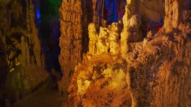 Close View Cave Denizli Footage Turkey — Stockvideo