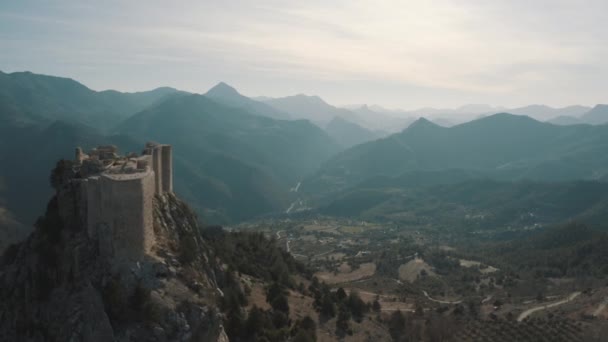 Luchtfoto Van Yilan Castle Adana Beelden Turkije — Stockvideo