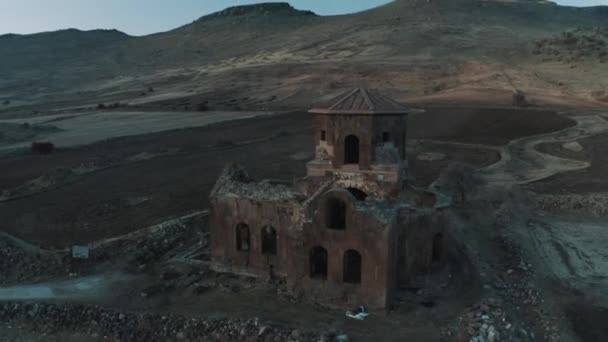 Vue Aérienne Église Rouge Aksaray Images Turquie — Video