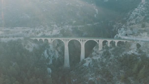 Luftaufnahme Der Varda Brücke Adana Filmmaterial Der Türkei — Stockvideo