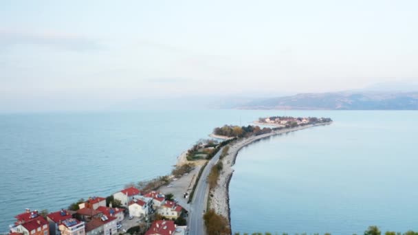 Město Egirdir Jezero Hora Ispartě Záběry Turecku — Stock video