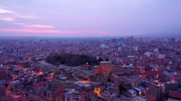 Türkiye Deki Nigde Kentinin Hava Manzarası Türkiye Görüntüsü — Stok video