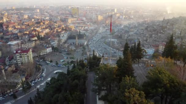 Повітряний Вид Замок Кахраманамарас Туреччині Кадри — стокове відео
