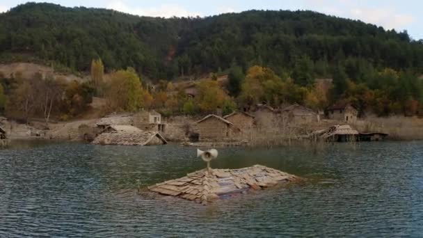 Вид Повітря Озеро Ковада Іспарті Кадри Туреччині — стокове відео