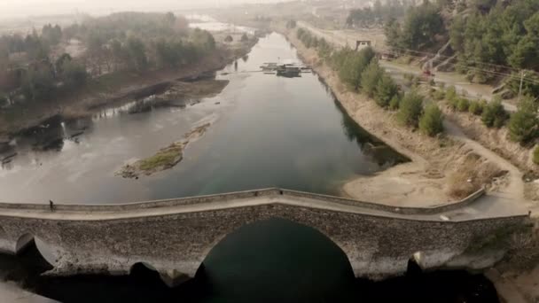 Pohled Kamenný Most Kahramanmaras Záběry Turecku — Stock video