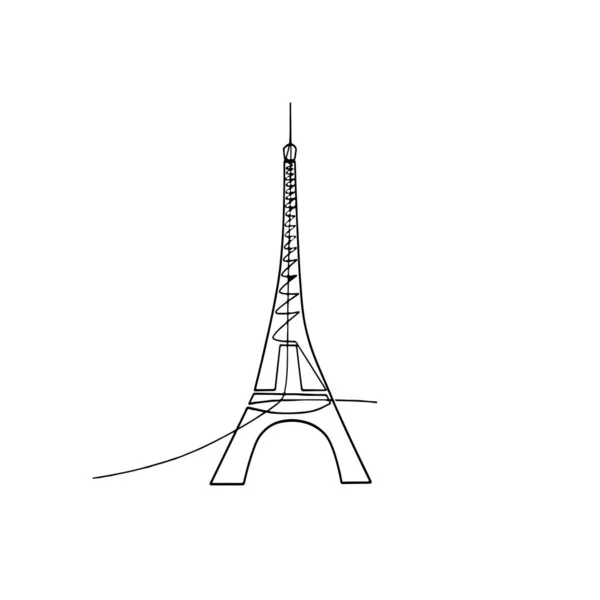 Ikona Eiffelovky Izolovaná Vektorová Ilustrace — Stockový vektor