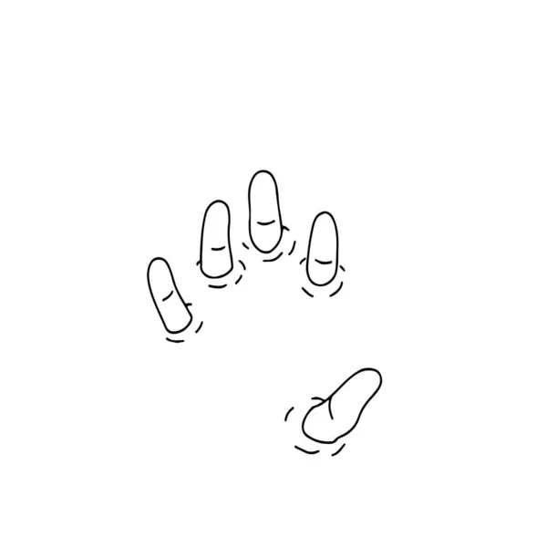 Векторная Иллюстрация Торчащих Воды Пальцев — стоковый вектор