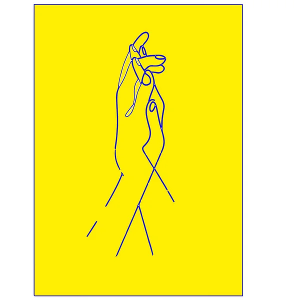 Две Руки Символизируют Миролюбие Украинской Пары Влюбленных Воссоединение После Окончания — стоковый вектор