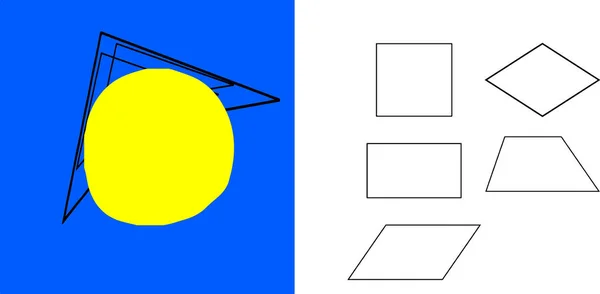 Vektor Illustration Der Blau Gelben Vorlage Die Farben Der Nationalflagge — Stockvektor