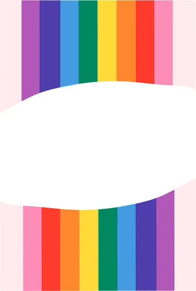 Marco Color Bandera Orgullo Concepto Lgbt — Vector de stock